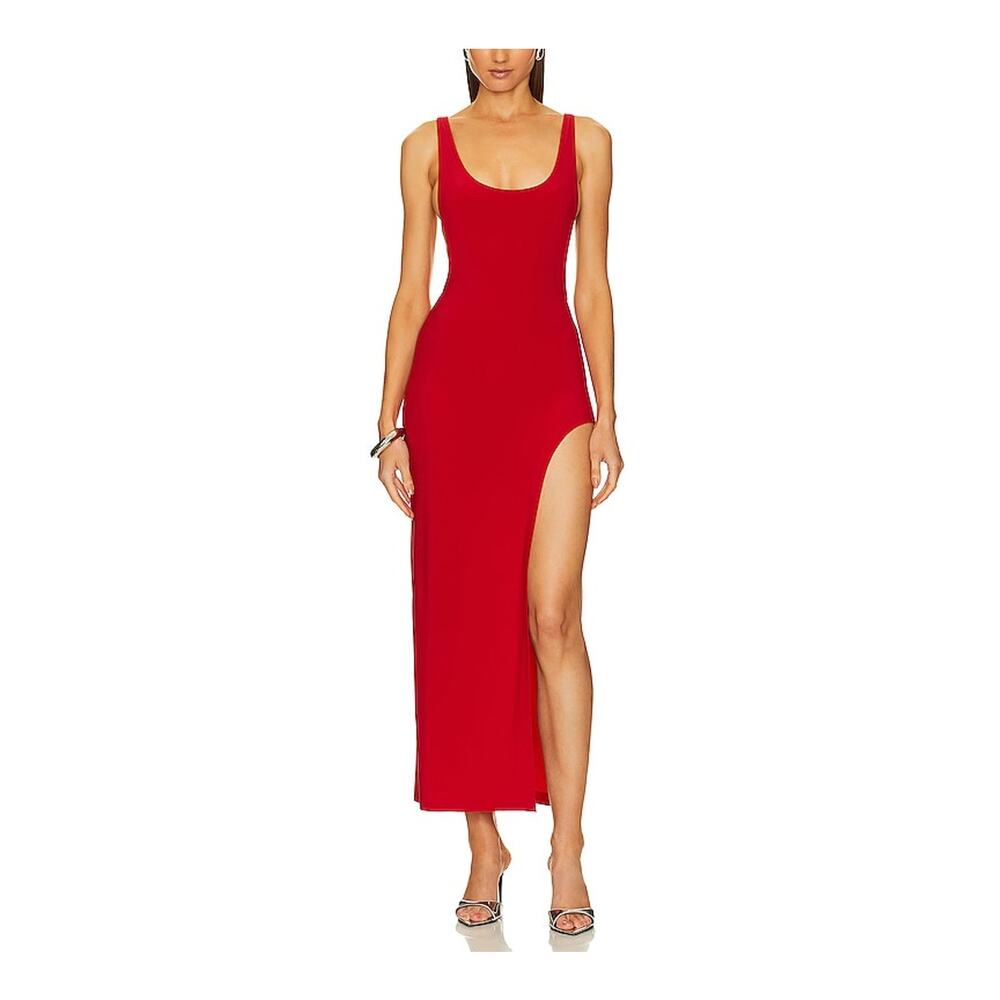 Norma Kamali Asymmetrical Red Dress